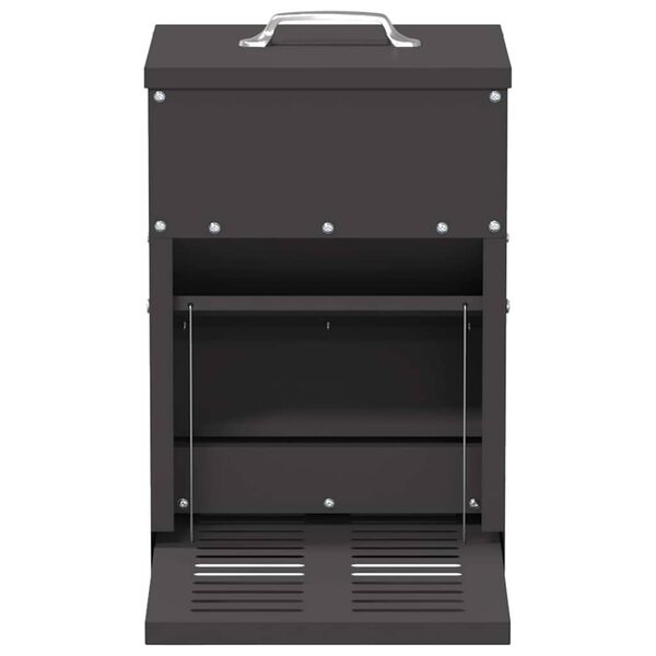 vidaXL Mangiatore a Pedale per Pollo Nero 25 x 42 x 40 cm