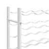 vidaXL Portabottiglie per 36 Bottiglie Metallo Bianco