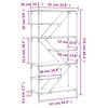 vidaXL Libreria Rovere Fumo 91x36x176 cm Legno Multistrato e Acciaio