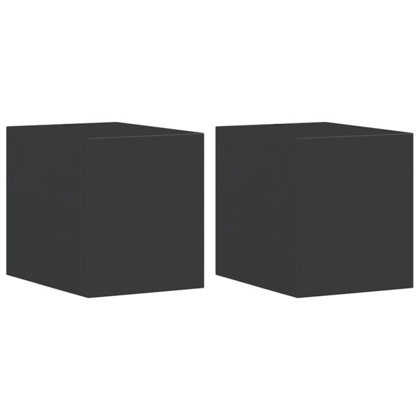 vidaXL Applique da Parete per Esterni 2 pz Nere Alluminio Pressofuso