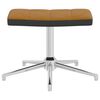 vidaXL Sedia Relax con Sgabello Marrone in Velluto e PVC