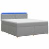 vidaXL Letto box spring con materasso Grigio Chiaro 160 x 200 cm
