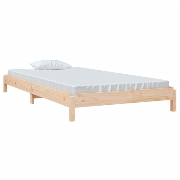 vidaXL Letto Impilabile 100x200cm in Legno Massello di Pino