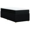 vidaXL Giroletto a Molle con Materasso Nero 80x200 cm inTessuto