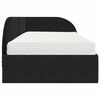 vidaXL Struttura Letto Angolare con Materasso 2 pcs Nero Velluto