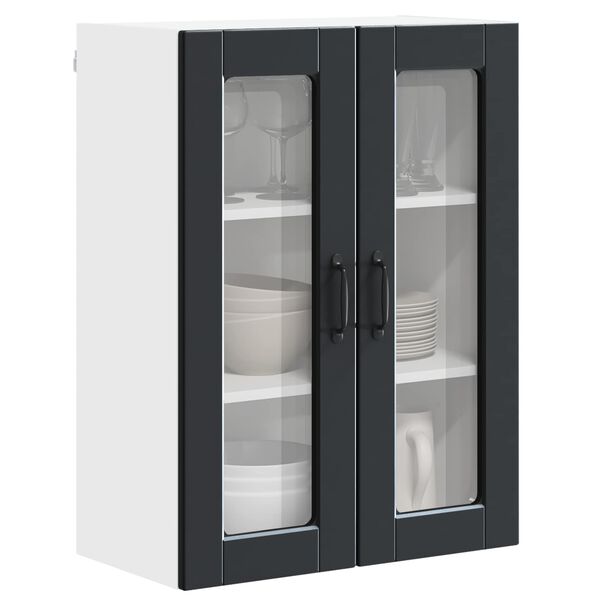 vidaXL Mobile da cucina Nero 60 x 31 x 80 cm Legno multistrato
