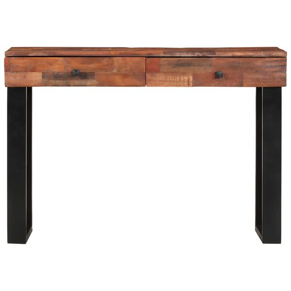 vidaXL Tavolo Consolle 110x30x76 cm in Legno Massello di Recupero