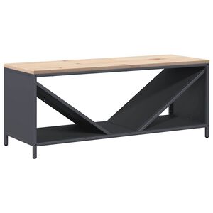 vidaXL Rastrelliera Legna da Ardere con Piano Antracite 100x40x60 cm