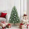 vidaXL Albero di Natale Artificiale con Rami Pieghevoli Verde 120 cm
