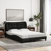 vidaXL Letto con Materasso Hvar Nero 140x190 cm in Tessuto