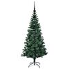 vidaXL Albero di Natale artificiale con luci integrate Verde 120 cm