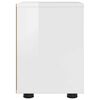 vidaXL Comodini con cassetto 2 pcs Bianco Lucido 30,5 x 30 x 43 cm