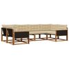 vidaXL Set di divani da esterno con cuscino 6 pcs Naturale e Beige