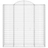 vidaXL Cesti Gabbioni ad Arco 10 pz 200x50x200/220 cm Ferro Zincato
