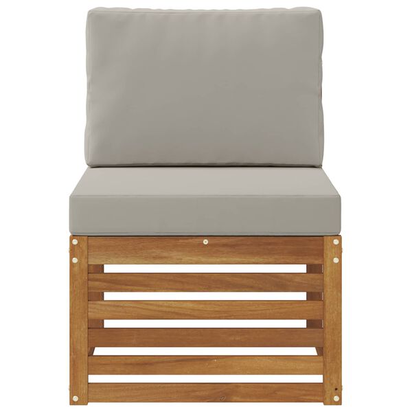 vidaXL Divano centrale per esterno Legno di Acacia Massello Naturale