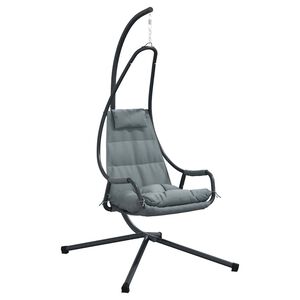 vidaXL Sedia uovo sospesa Acciaio 94 x 107 x 196,5 cm Antracite