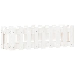 vidaXL Fioriera Giardino a Recinzione Bianca 100x30x30cm Massello Pino