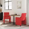 vidaXL Sedie da Pranzo con Ruote con ruote 2 pcs Rosso 57 x 66 x 94 cm