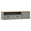 vidaXL Mobile Porta TV VIGO Grigio 156x40x40 cm Legno Massello di Pino