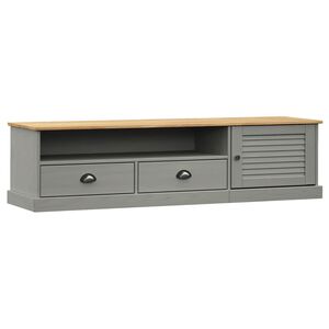 vidaXL Mobile Porta TV VIGO Grigio 156x40x40 cm Legno Massello di Pino