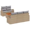 vidaXL Set Divano da Giardino 6 pcs beige e grigio chiaro