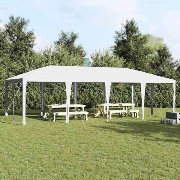vidaXL Tenda Party Bianco 800 x 400 x 266 cm Poliestere e Acciaio