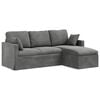 vidaXL Divano Grigio scuro 198 x 134 x 80 cm Velluto