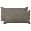 vidaXL Cuscino con cuscino HOUTEN 2 pz Grigio Chiaro Velluto