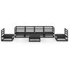 vidaXL Set Divani da Giardino 7 pz Nero in Legno Massello di Pino