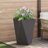 vidaXL Fioriera 2 pcs Nero 50 x 50 x 75 cm Acciaio