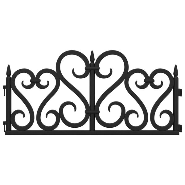 vidaXL Bordi per Prato 17 pz Neri 10 m in PP