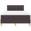 vidaXL Letto a Sorgente LED con led Marrone Scuro 120 x 190 cm Tessuto