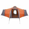 vidaXL Tenda Tipi Grigio e arancione 492 x 492 x 275 cm taffet&agrave;