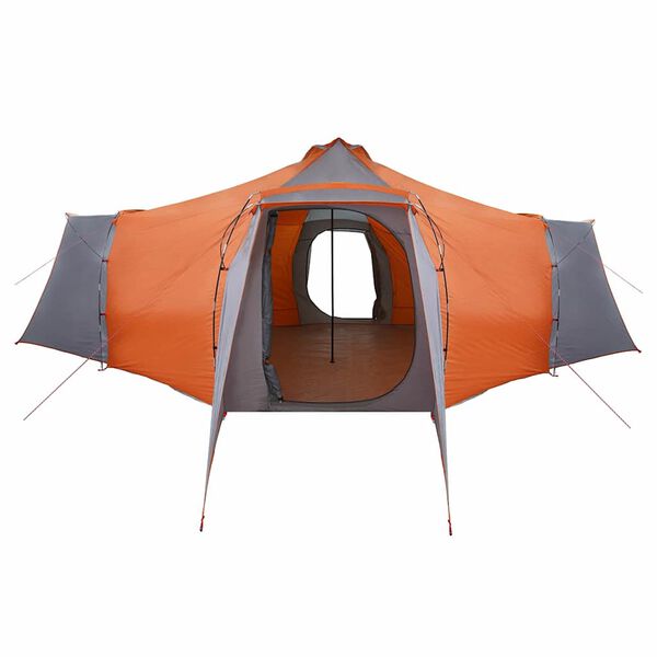 vidaXL Tenda Tipi Grigio e arancione 492 x 492 x 275 cm taffet&agrave;