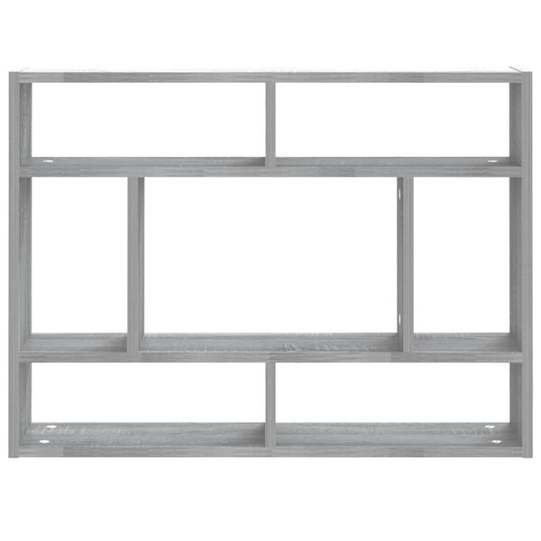 vidaXL Mensola a Muro Grigio Sonoma 75x16x55 cm in Legno Multistrato