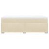 vidaXL Giroletto a Molle con Materasso Crema 90x190 cm in Tessuto