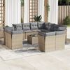 vidaXL Set Divani da Giardino 12 pz con Cuscini Beige in Polyrattan
