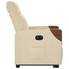 vidaXL Poltrona Alzapersona Reclinabile Elettrica Crema in Tessuto