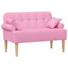 vidaXL Loveseat con bottoni imbottiti Rosa 120 x 65 x 79 cm Tessuto