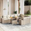 vidaXL Set Divano da Giardino 10 pz con Cuscini Beige in Polyrattan