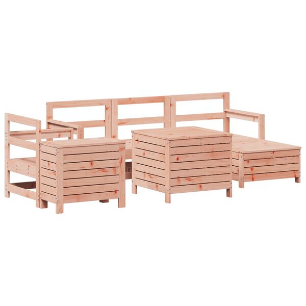 vidaXL Set Divani da Giardino 7 pz in Legno Massello Abete Douglas