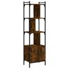 vidaXL Libreria con Anta Rovere Fumo 44,5x30x154,5cm Legno Multistrato