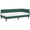 vidaXL Struttura Letto Angolare con Materasso 2 pcs Verde Velluto