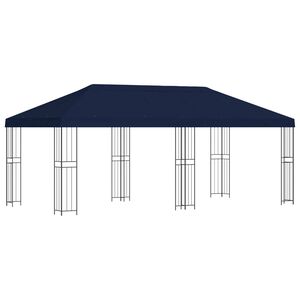 vidaXL Gazebo con pareti laterali 6 x 3 m Blu Poliestere e Acciaio 190