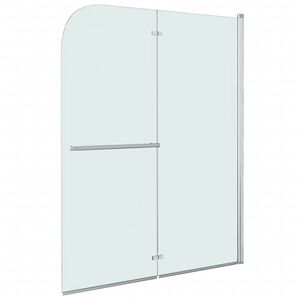 vidaXL Box Doccia Pieghevole a Libro 2 Pannelli in ESG 95x140 cm