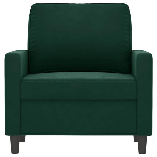 vidaXL Poltrona Verde Scuro 60 cm Velluto