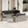 vidaXL Set Divano da Giardino 8pz con Cuscini Grigio Chiaro Polyrattan