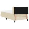 vidaXL Letto box spring con materasso con materasso Crema 100 x 200 cm