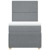 vidaXL Giroletto a Molle con Materasso Grigio Chiaro 90x190 cm Tessuto