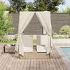 vidaXL Lettino da sole doppio Beige 205 x 129 x 200 cm polyrattan